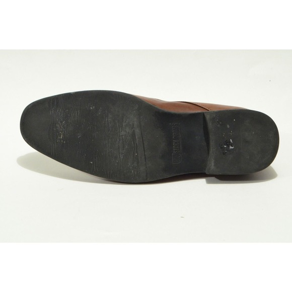 Stacy Adams 10 D Brown Leather Slip On‎ Oxford Dress Shoes - Picture 4 of 7